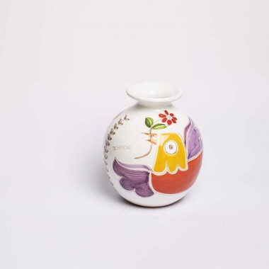 Round Cachepot Folk VS507FK-FK de simone pottery Round Cachepot Folk VS507FK-FK de simone pottery